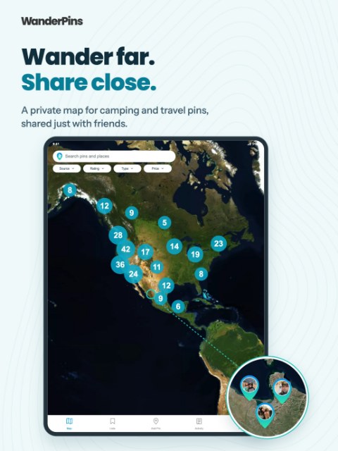 Wander far. Share close.