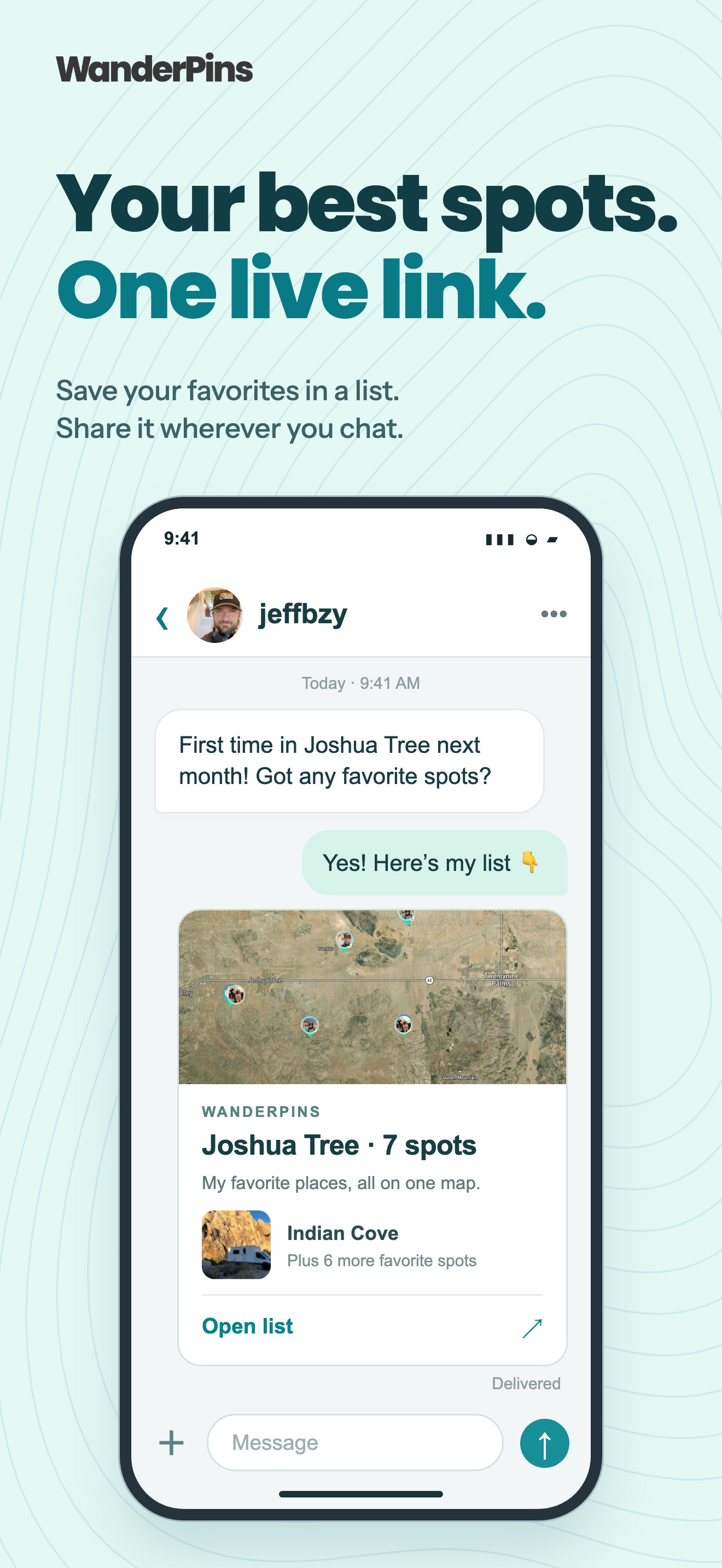 Your best spots. One live link.